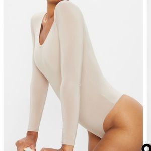 Black Slinky Long Sleeve Bodysuit